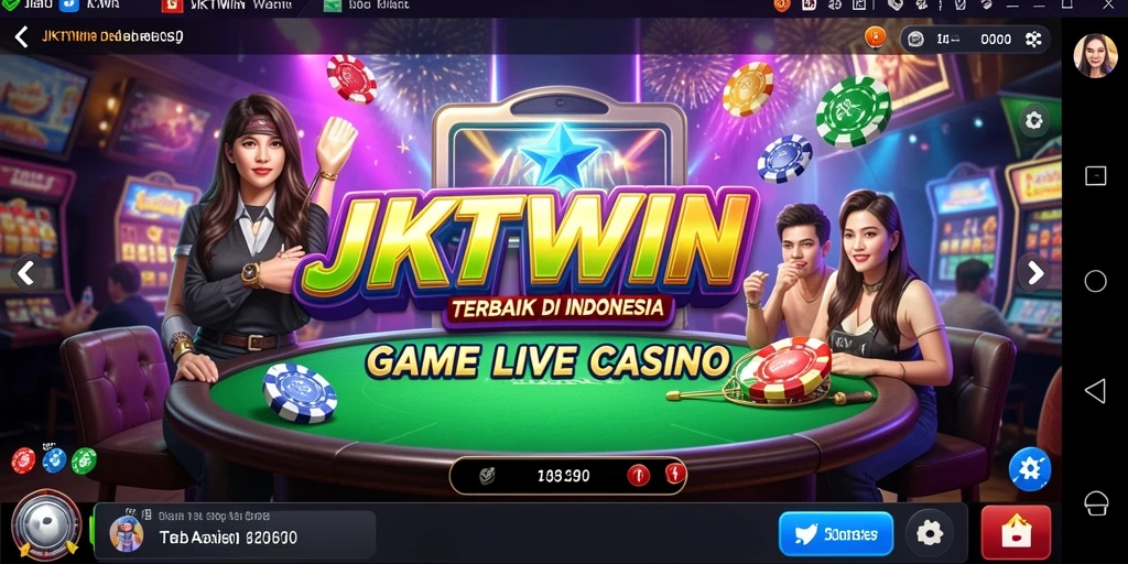 Tampilan gameplay JKTWIN dengan dealer langsung yang profesional.