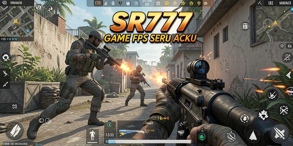 Tampilan gameplay mendebarkan dari SR777 dengan aksi tembak-menembak intens.