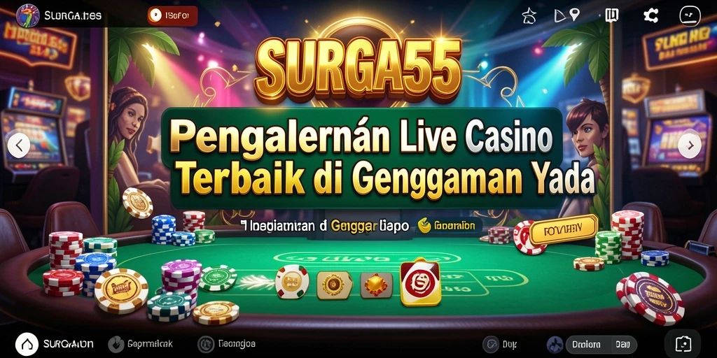 Gambaran gameplay nyata di SURGA55 dengan dealer langsung.