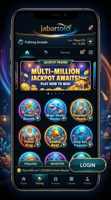 Antarmuka pengguna aplikasi jabartoto yang intuitif.